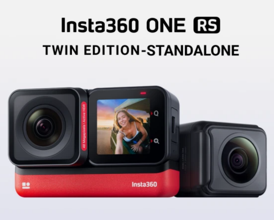 Refurbished Insta360 ONE RS Camera Kits Bundle: 586 Wide-Angle + 577 Fisheye (Non-MFI) - 4K Video, FlowState Stabilization
