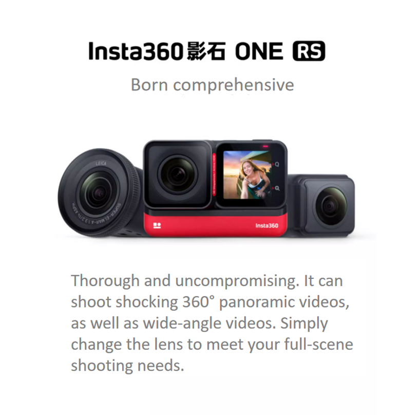 Official Refurbished Insta360 ONE RS 1-Inch Leica Edition - 6K Action Camera w/ 28mm Lens & FlowStabilization (Certified Like New)