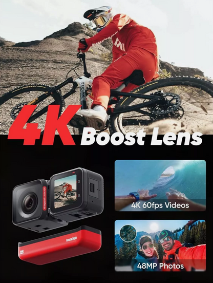 Refurbished Insta360 ONE RS 586 Wide-Angle Kit (Non-MFI) - 4K 60fps Video, 48MP Photo, 5M Waterproof